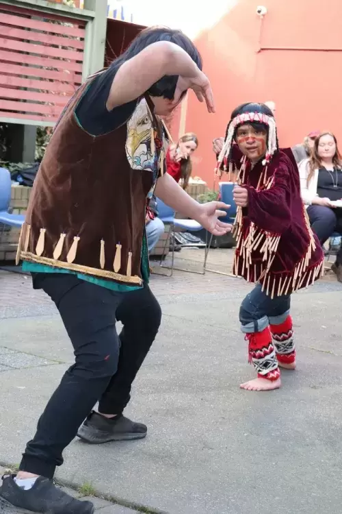 Dancers from the Esquimalt First Nation performed at the feast.