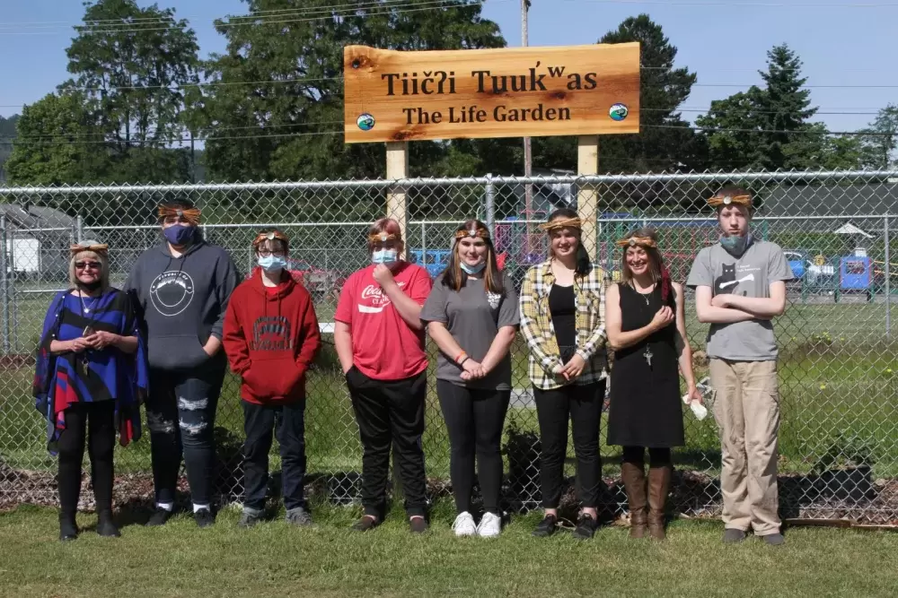 The garden was made this year by Kirsten Abercrombie’s Grade 8 and 9 class.