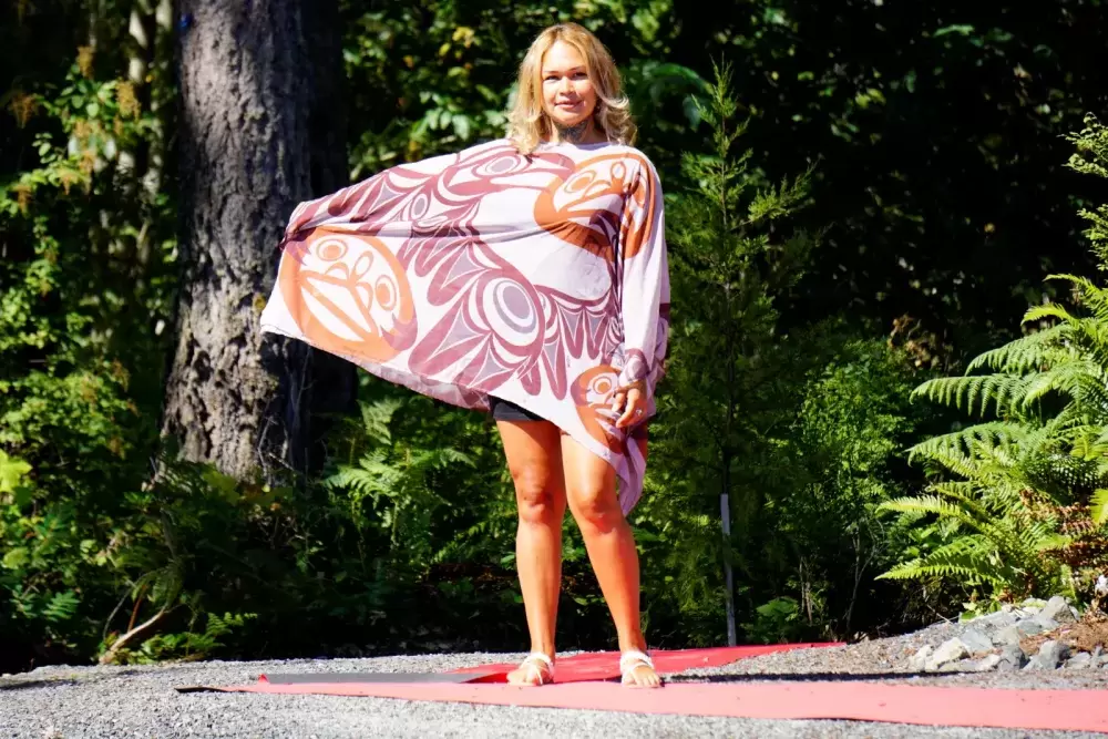 A fashion show during Cims Fest on Aug. 6 showcased Indigenous-made clothing from Naomi Nicholson’s personal collection.