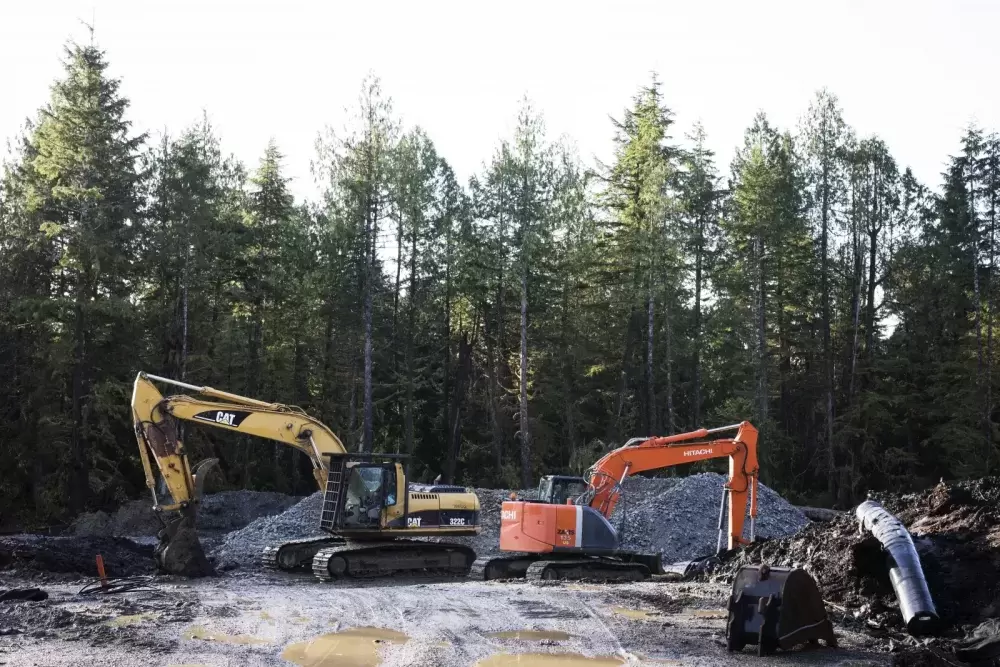 Tla-o-qui-aht First Nation's new company, Hithuiis Spirit Construction Ltd., is developing the Tsawaak RV Resort and Campground near the Best Western Plus Tin Wis Resort, in Tofino, on November 10, 2021.