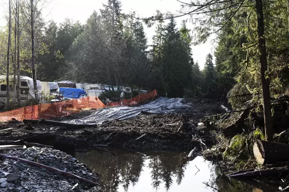 Tla-o-qui-aht First Nation's new company, Hithuiis Spirit Construction Ltd., is developing the Tsawaak RV Resort and Campground near the Best Western Plus Tin Wis Resort, in Tofino, on November 10, 2021.