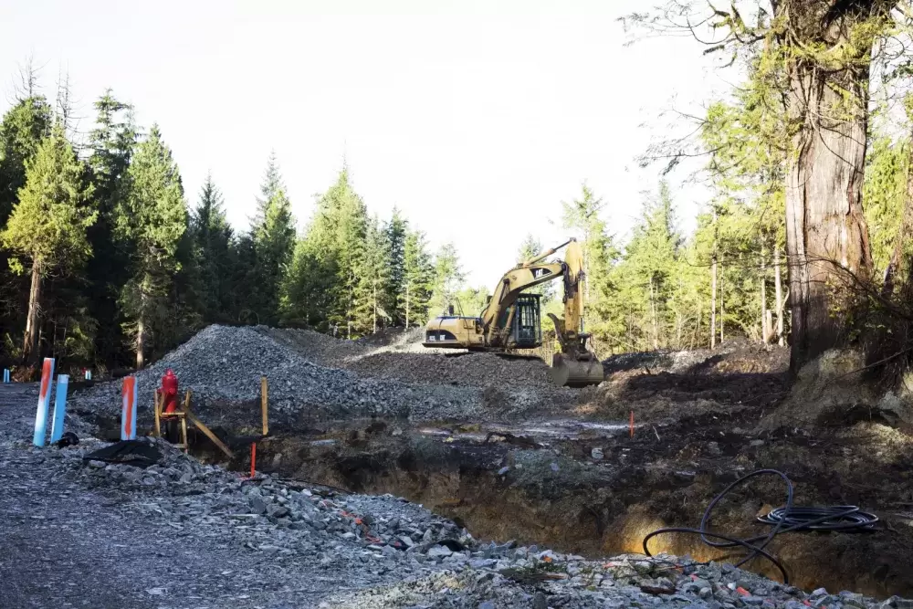 Tla-o-qui-aht First Nation's new company, Hithuiis Spirit Construction Ltd., is developing the Tsawaak RV Resort and Campground near the Best Western Plus Tin Wis Resort, in Tofino, on November 10, 2021.