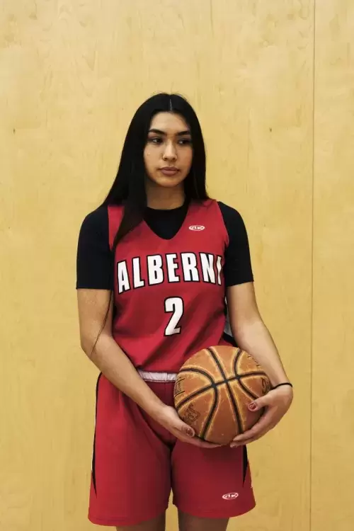 Natalie Clappis plays on the Alberni District Secondary School's senior girls basketball team.