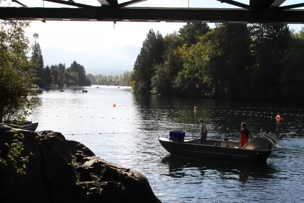 Tseshaht boats fish on the Somass River in September. The Tseshaht and Hupacasath First Nations harvested from the river this year according to an economic opportunity agreement with DFO, which totalled 32,248 chinook salmon by the end of the season. (Eric Plummer photo)