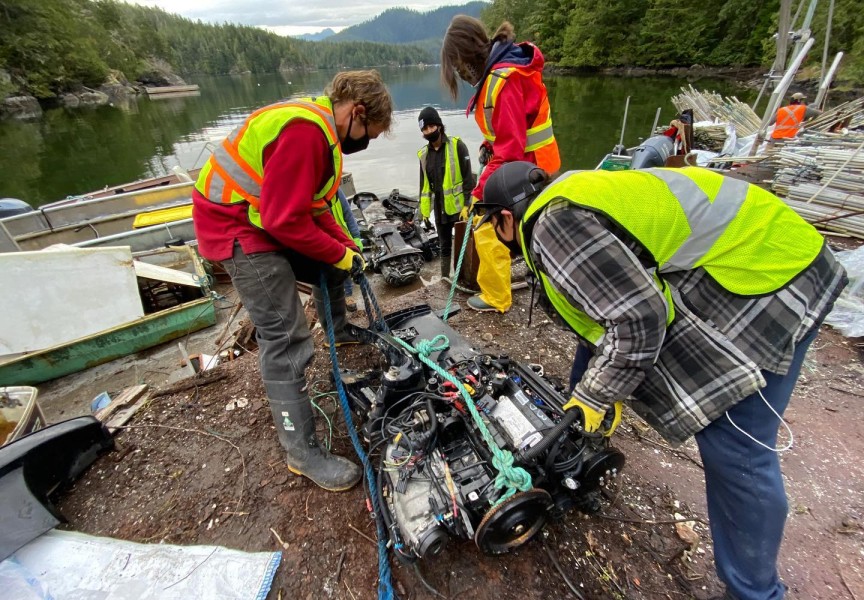 Nine derelict vessels will be removed from Ucluelet Inlet as part of the west coast coastal improvement project. (Coastal Restoration Society photo)