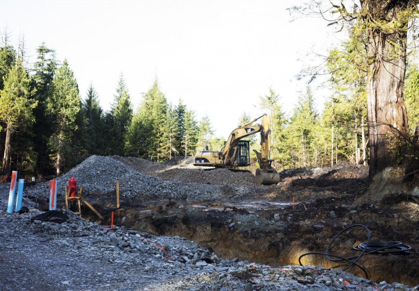 Tla-o-qui-aht First Nation's new company, Hithuiis Spirit Construction Ltd., is developing the Tsawaak RV Resort and Campground near the Best Western Plus Tin Wis Resort, in Tofino, on November 10, 2021.
