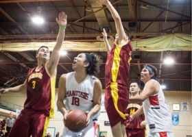 Ahousaht Team working under the basket