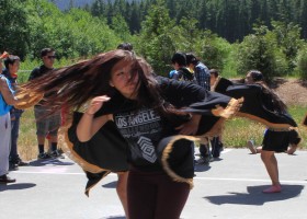 Ditidaht girls dance The Storm