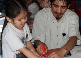 Fun in the canoe craft class