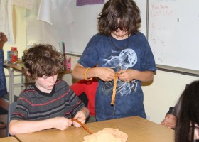 Making cedar bracelets