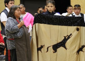 Betty mades shawls to honor dancers