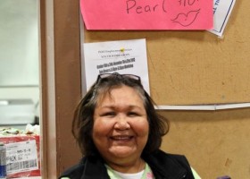 Pearl Dorward who, sister Ina Seitcher said, raised $1,000 for the canoe journey.