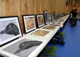 Painting of children who attended Alberni Indian Residential School