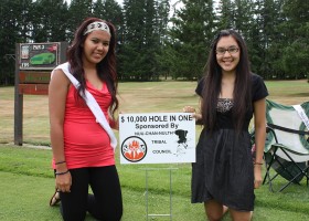 Hole in one prize: With Jessica and Keanna Hamilton, Princess and Role Model